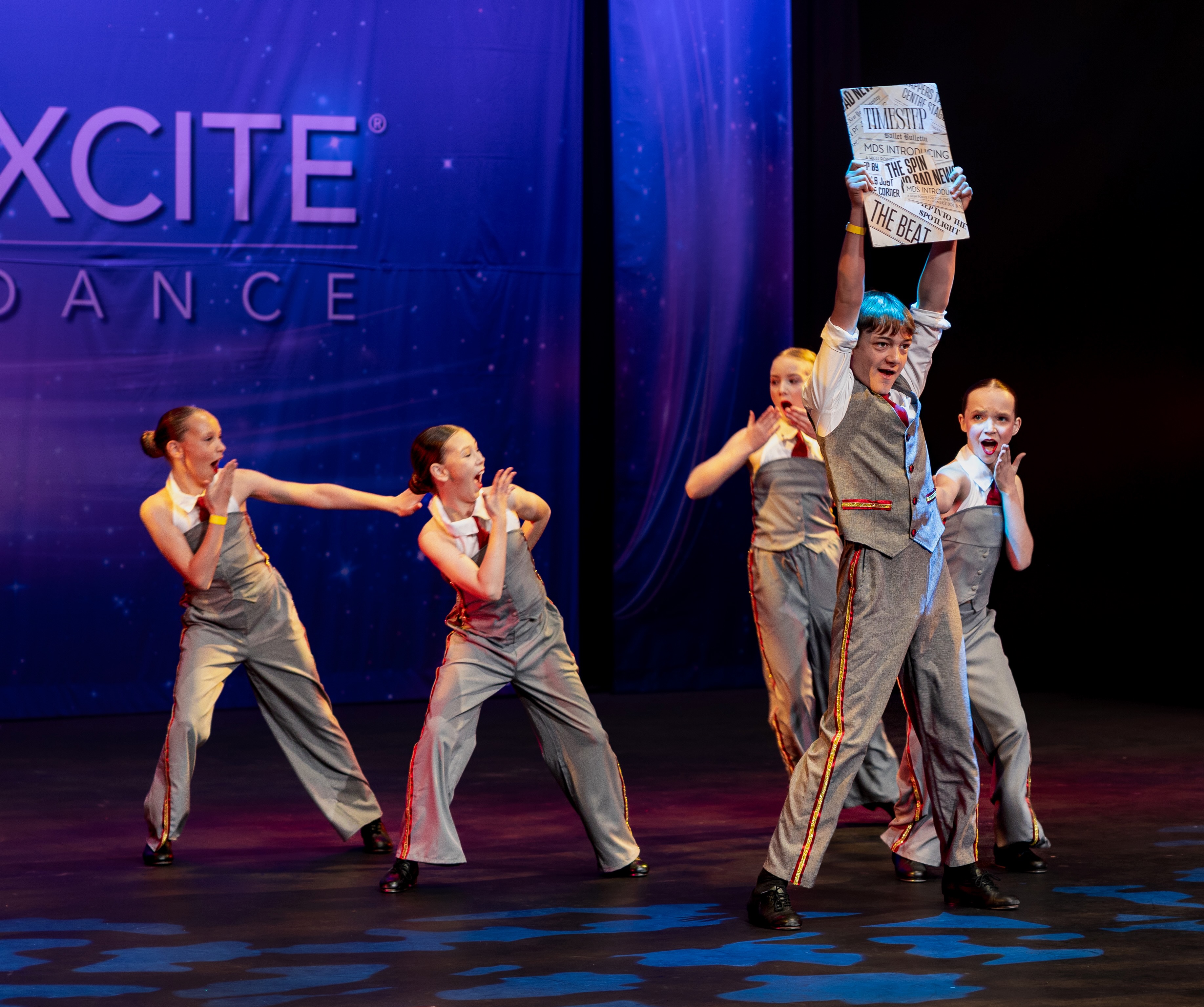 Group of dancers performing at Excite Dance